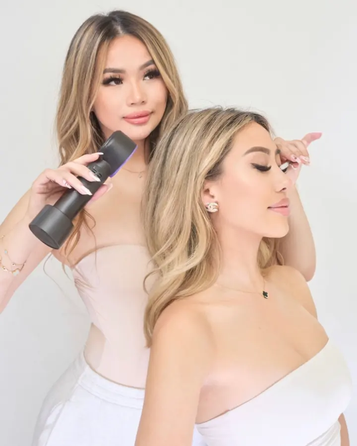 Hermosa Haus lash artist working on a client
