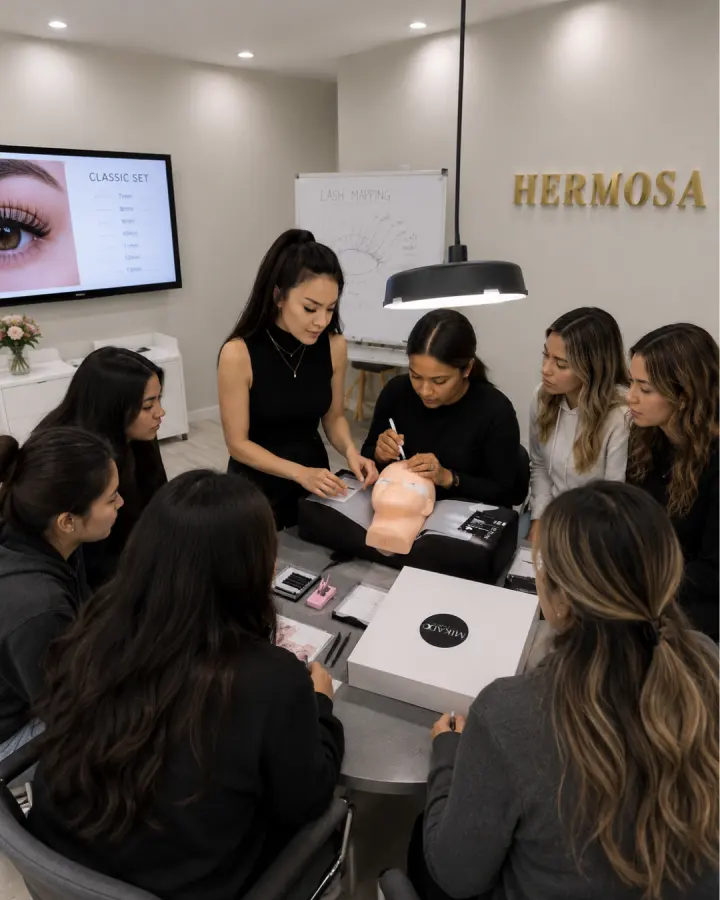 Hermosa Haus lash training session
